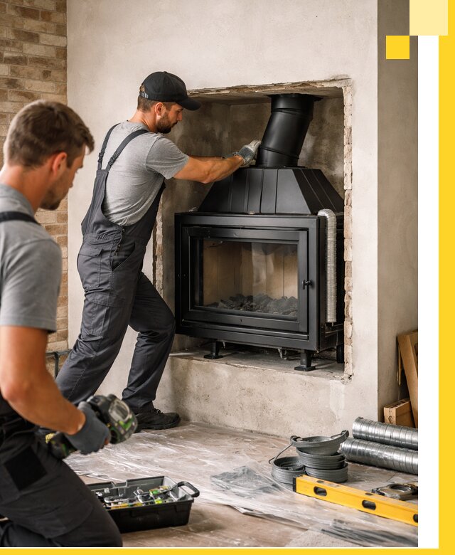 Установка каминных топок в Камышине: монтаж, подключение