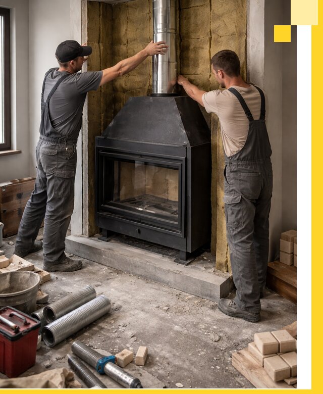 Изготовление и монтаж закрытых каминов в Камышине под ключ