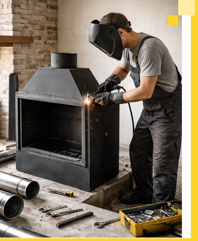 Продажа и установка металлических каминов в Камышине под ключ