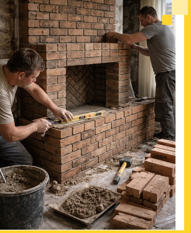 Изготовление и установка кирпичных каминов в Камышине