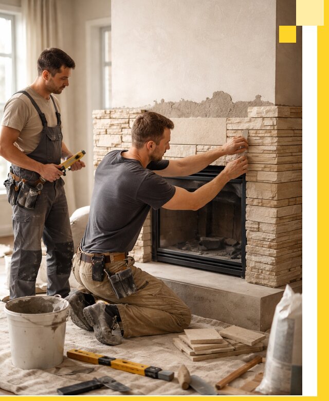 Установка и монтаж каминов для загородного дома в Камышине