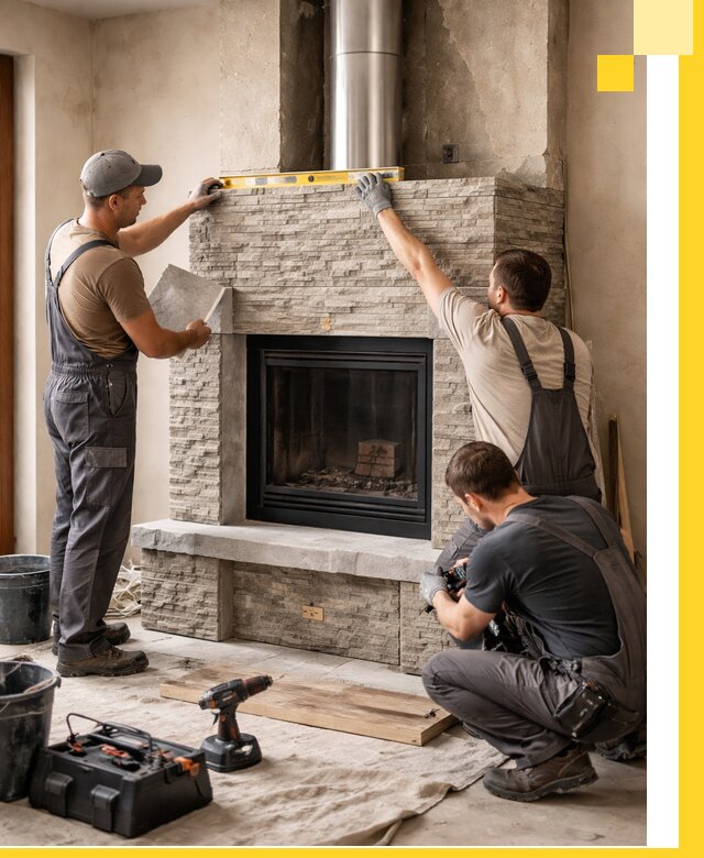 Профессиональный монтаж каминов под ключ в Камышине для дома