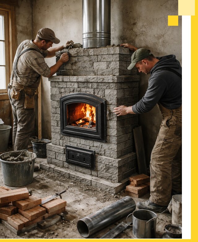 Производство, поставка и монтаж дровяных печей в Камышине