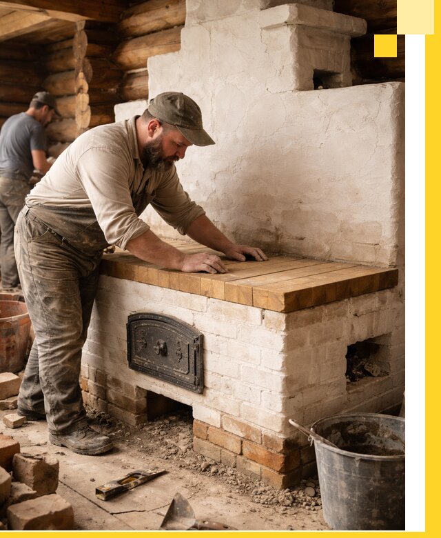 Проектирование и установка русской печи с лежанкой в Камышине