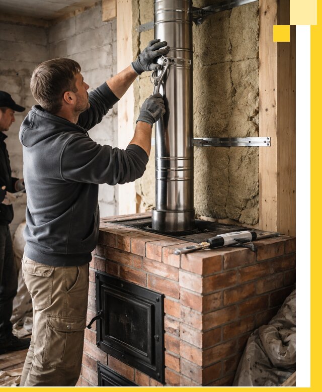 Изготовление и монтаж печей и дымоходов под ключ в Камышине