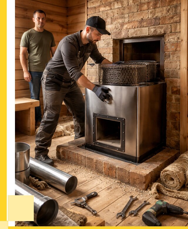 Монтаж банных печей под ключ в Камышине от 18497 р., ЭриданКмш