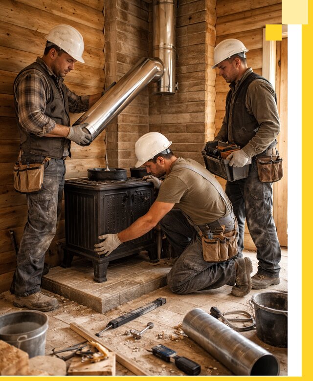 Профессиональный монтаж банных печей и дымоходов в Камышине