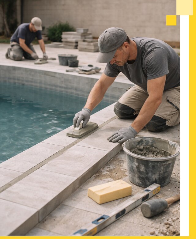 Отделка бассейнов в Камышине: декоративная отделка и гидроизоляция