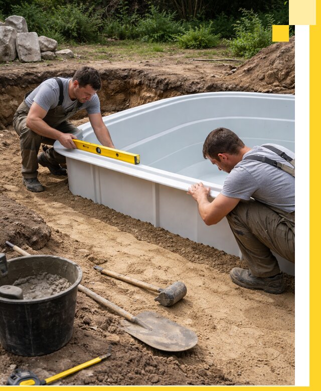 Производство и установка пластиковых бассейнов в Камышине под ключ