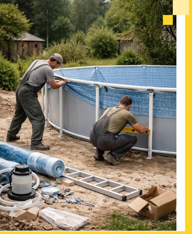 Установка и монтаж каркасных бассейнов в Камышине под ключ