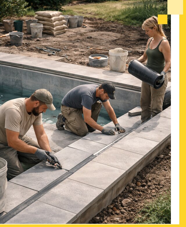 Строительство и монтаж уличных бассейнов под ключ в Камышине