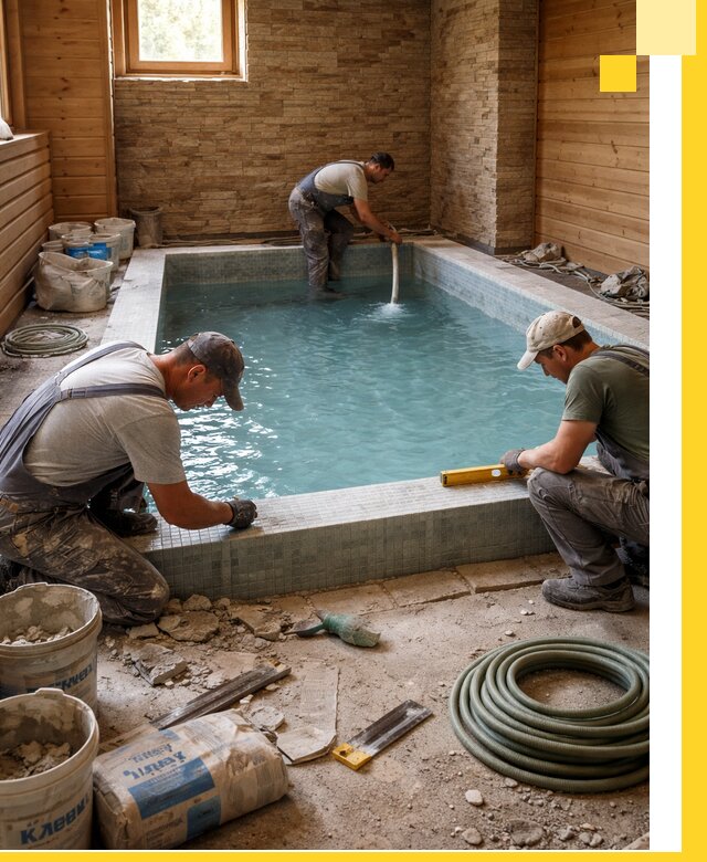 Проектирование и строительство бассейнов для бани в Камышине