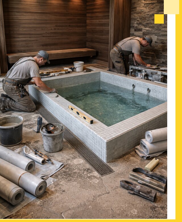 Установка и строительство бассейнов для сауны в Камышине