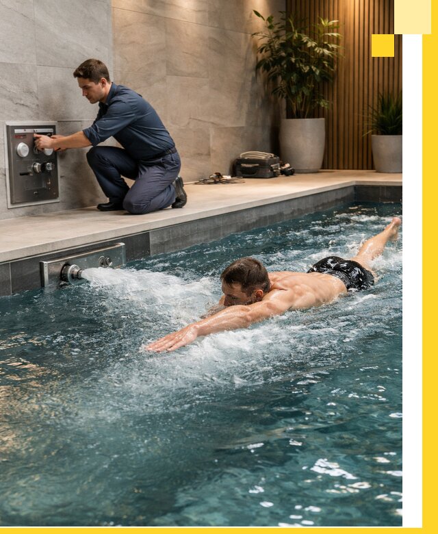 Проектирование и монтаж бассейнов с противотоком в Камышине