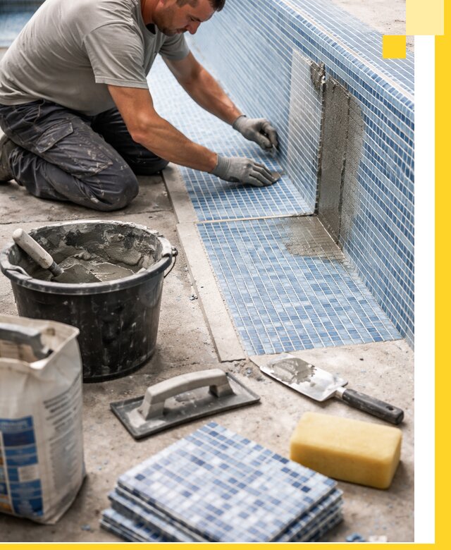 Укладка и ремонт мозаики для бассейнов под ключ в Камышине