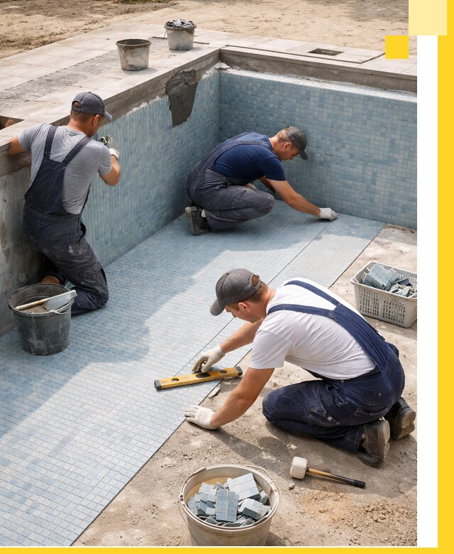 Укладка и установка плитки для бассейнов под ключ в Камышине