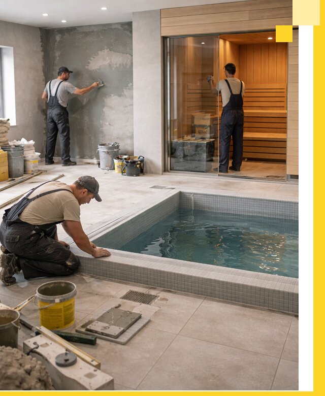 Проектирование и строительство сауны с бассейном в Камышине