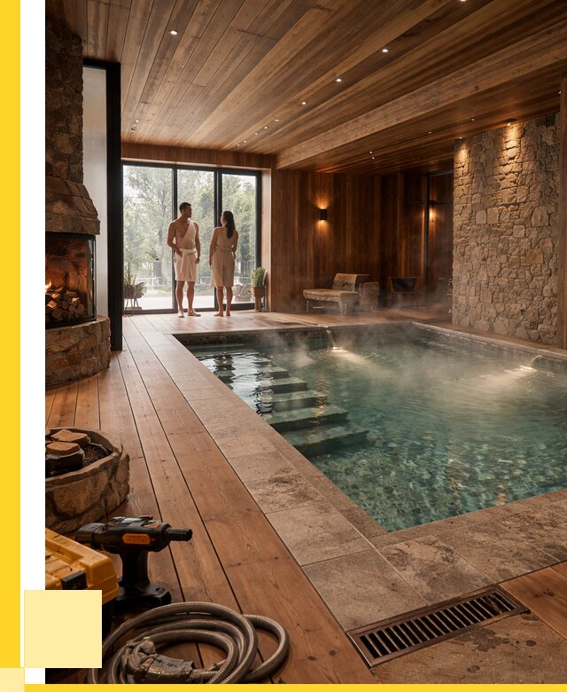 Проекты бань с бассейном под ключ в Камышине от 77070 р., ЭриданКмш