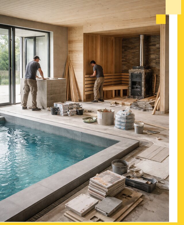 Проектирование и строительство бань с бассейном в Камышине