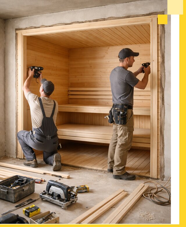 Монтаж саун под ключ в Камышине — проектирование и установка