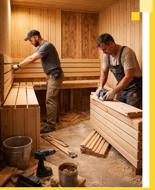 Профессиональный комплексный ремонт саун под ключ в Камышине