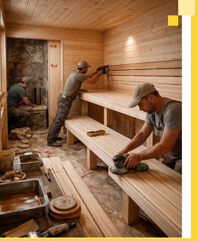 Профессиональная отделка бань в Камышине под ключ, с гарантией