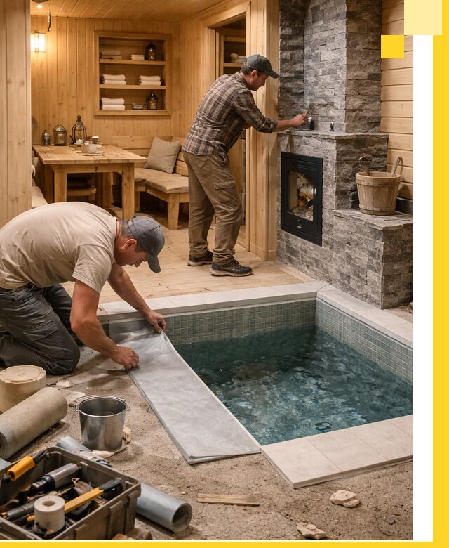 Строительство бань с комнатой отдыха под ключ в Камышине