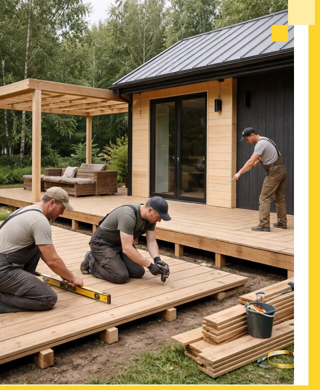 Строительство бань с террасой и бассейном под ключ в Камышине