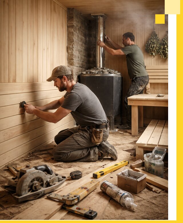 Полное строительство и оснащение парных под ключ в Камышине