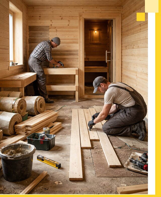 Индивидуальный проект бани с комнатой отдыха под ключ в Камышине