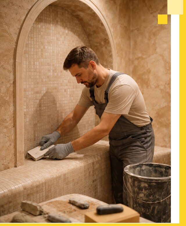 Профессиональная отделка хамамов с мозаикой под ключ в Камышине