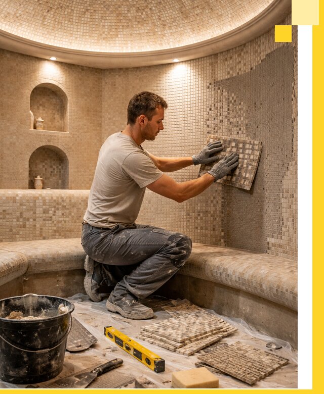 Устройство и монтаж домашнего хамама под ключ в Камышине