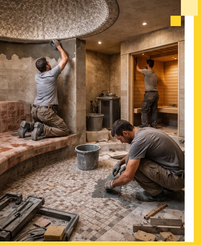 Проект и строительство хамама бани и сауны под ключ в Камышине