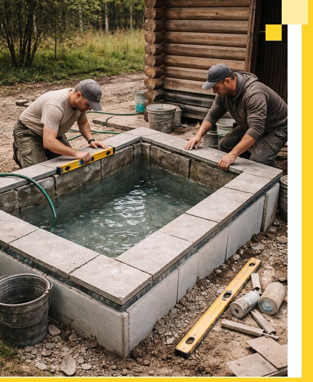 Изготовление и установка холодных купелей под ключ в Камышине